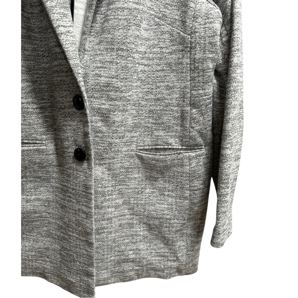 Torrid Blazer, size 0, Textured Boyfriend Knit Jacket White Black - Picture 6 of 11